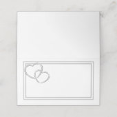 Platzkarte mit falschem Namen - Zwei Herzen (Außenseite Aufgefaltet)