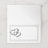 Platzkarte mit falschem Namen - Zwei Herzen (Außenseite Aufgefaltet)