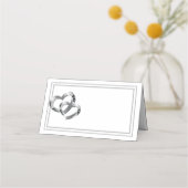 Platzkarte mit falschem Namen - Zwei Herzen (Vorderseite)