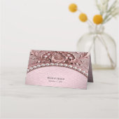 Platzkarte mit rosa Blume (Rückseite)