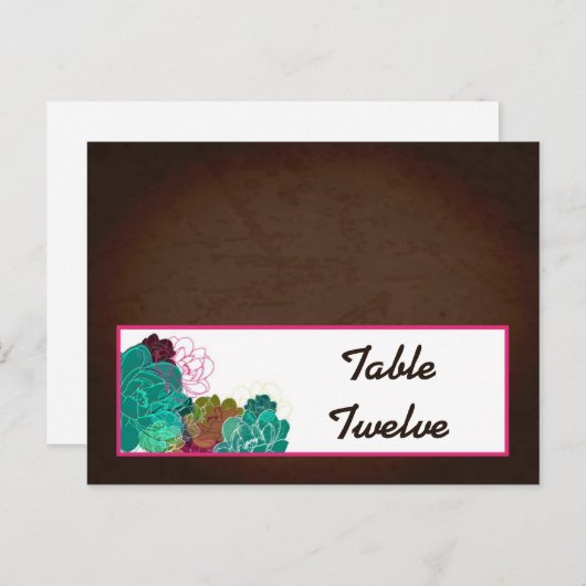 Platzkarte Neon Spring Floral Blume Blos Postkarte (Vorne/Hinten)