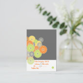 Platzkarte PixDezines, Visitenkarten Kiku/Chubby (Stehend Vorderseite)