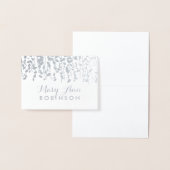 Platzkarte Silver Greenery Folienkarte (Anzeige)
