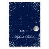 Platzkarte Starry Night Tischnummer (Vorderseite)