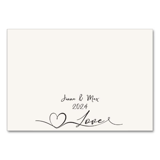 Platzkarte Tischnummer (Rückseite)