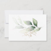 Platzkarte von Aquarellgrün und Goldfolien (Rückseite)