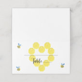 Platzkarte von Bienen und Honigwaben (Außenseite Aufgefaltet)