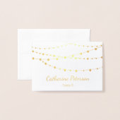 Platzkarte von Blattgold | Begleitkarte Folienkarte (Vorderseite mit Umschlag)