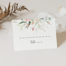 Platzkarte von Blumenblättern