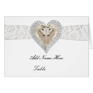 Platzkarte von Einhorn und Spitzen