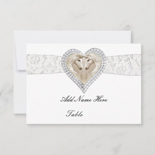 Platzkarte von Einhorn und Spitzen (Vorderseite)