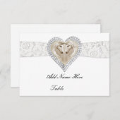 Platzkarte von Einhorn und Spitzen (Vorne/Hinten)