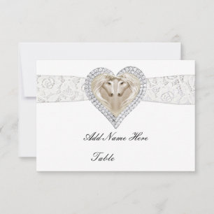 Platzkarte von Einhorn und Spitzen