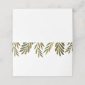 Platzkarte von handbemalten Blätter (Außenseite Aufgefaltet)