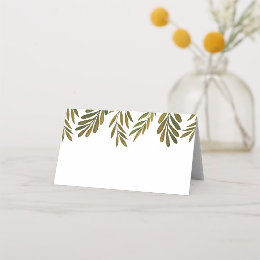 Platzkarte von handbemalten Blätter (Vorderseite)