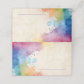 Platzkarte von hellen Farben und Tabellennamen (Außenseite Aufgefaltet)