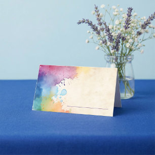 Platzkarte von hellen Farben und Tabellennamen