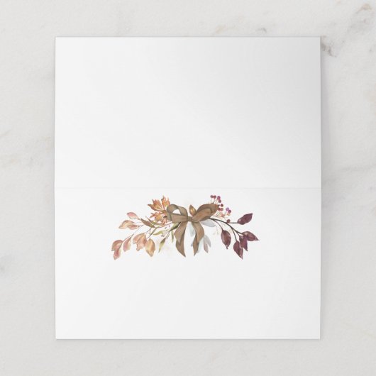 Platzkarte von Herbst Branch Erntedank (Außenseite Aufgefaltet)