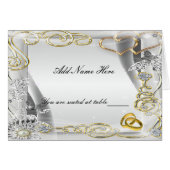 Platzkarte von Hochzeitsrunden und Hörtischen (Vorderseite (Horizontal))