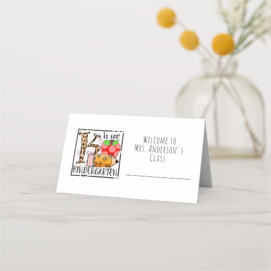 Platzkarte von Klassenräumen (Vorderseite)