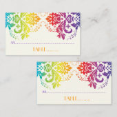 Platzkarte von Regenbogenfarben (Vorne/Hinten)