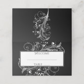 Platzkarte von Schwarz-Blüh-Empfang (Außenseite Aufgefaltet)