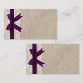 Platzkarte von Spitzen und Burlap Rustic Wedname (Vorne/Hinten)