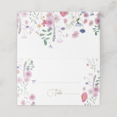 Platzkarte von Wildblumen (Außenseite Aufgefaltet)