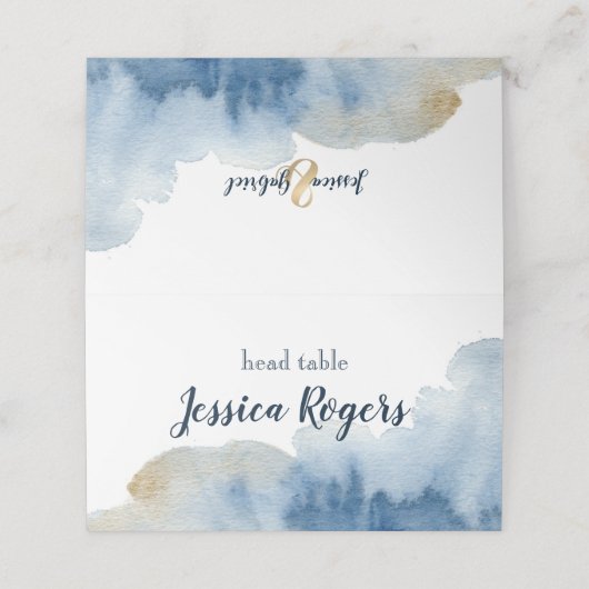 Platzkarte Wasserfarbe Lux (Außenseite Aufgefaltet)