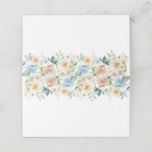 Platzkarte Watercolor Pastel Garden Blumenzwiebeln (Außenseite Aufgefaltet)