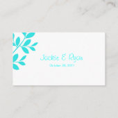 Platzkarte Wedding Leaf Branch Blue (Rückseite)