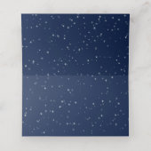 Platzkarte Wedding Winter Sparkle Navy Blue (Innenseite Aufgefaltet)