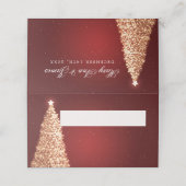 Platzkarte Weihnachtsfeier Gold Red (Außenseite Aufgefaltet)
