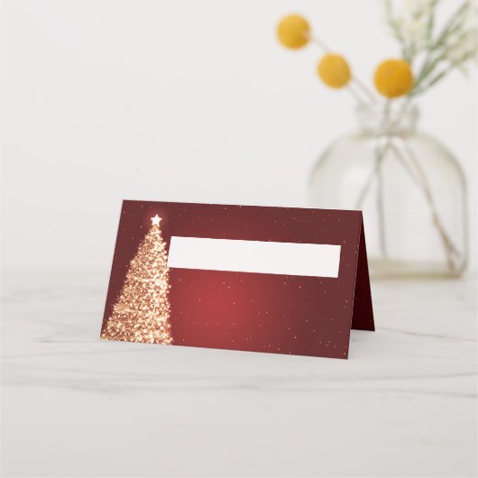 Platzkarte Weihnachtsfeier Gold Red (Vorderseite)