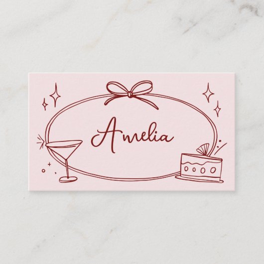 Platzkarte zum Geburtstag (Vorderseite)