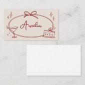 Platzkarte zum Geburtstag in Beige (Vorne/Hinten)