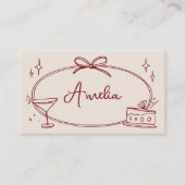 Platzkarte zum Geburtstag in Beige (Vorderseite)