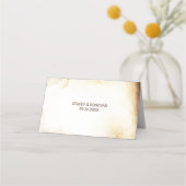 Platzkarte zum Hochzeitsfeiern auf rustikalem Land (Rückseite)