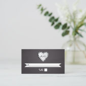 Platzkarte zur Hochzeit von Monogramm-Karton (Stehend Vorderseite)