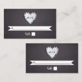 Platzkarte zur Hochzeit von Monogramm-Karton (Vorne/Hinten)