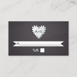 Platzkarte zur Hochzeit von Monogramm-Karton