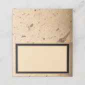 Platzkarten aus beigem Marmor (Außenseite Aufgefaltet)