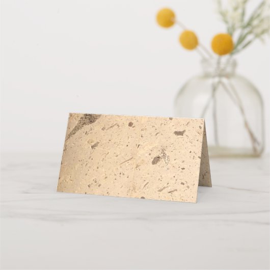 Platzkarten aus beigem Marmor (Rückseite)