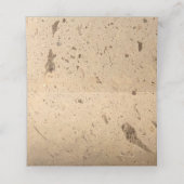 Platzkarten aus beigem Marmor (Innenseite Aufgefaltet)