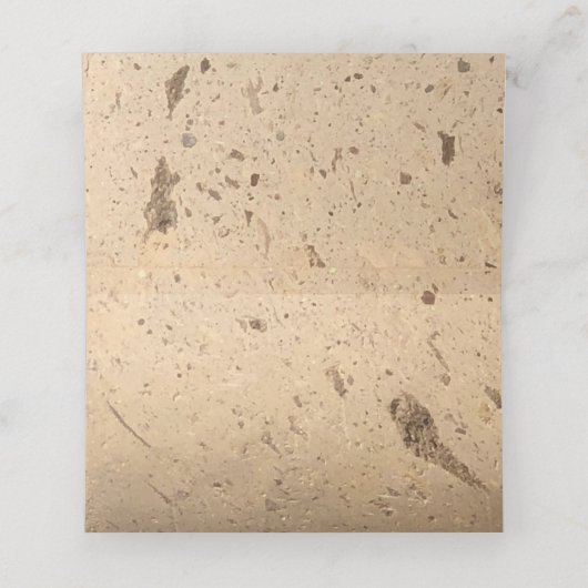 Platzkarten aus beigem Marmor (Innenseite Aufgefaltet)