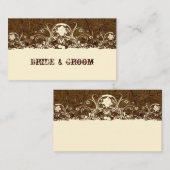 Platzkarten aus braunem Leder (Vorne/Hinten)