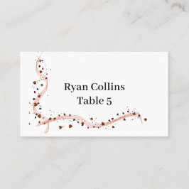 Platzkarten aus handgezogenen Band und Blume