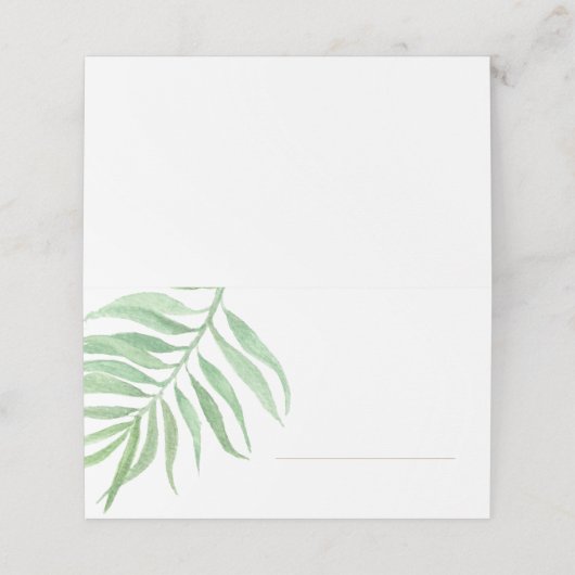 Platzkarten aus Palmblättern (Außenseite Aufgefaltet)