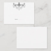 Platzkarten aus Silber und Weiß (Vorne/Hinten)