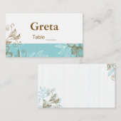 Platzkarten aus Tiffany und Brown (Vorne/Hinten)